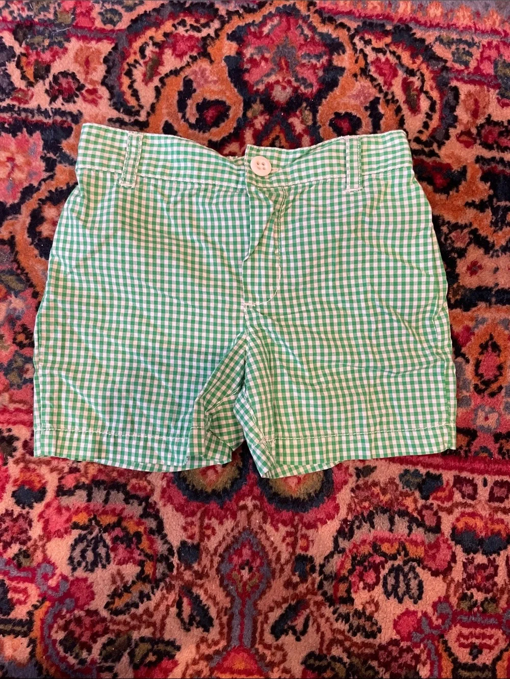 Ralph Lauren Green Gingham Shorts